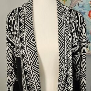 Absolutely Famous Black and White Cardigan